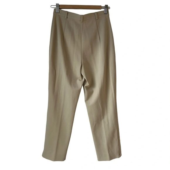 Vintage 90s‎ sand beige trousers  / tailored pants 6P - Picture 2 of 8